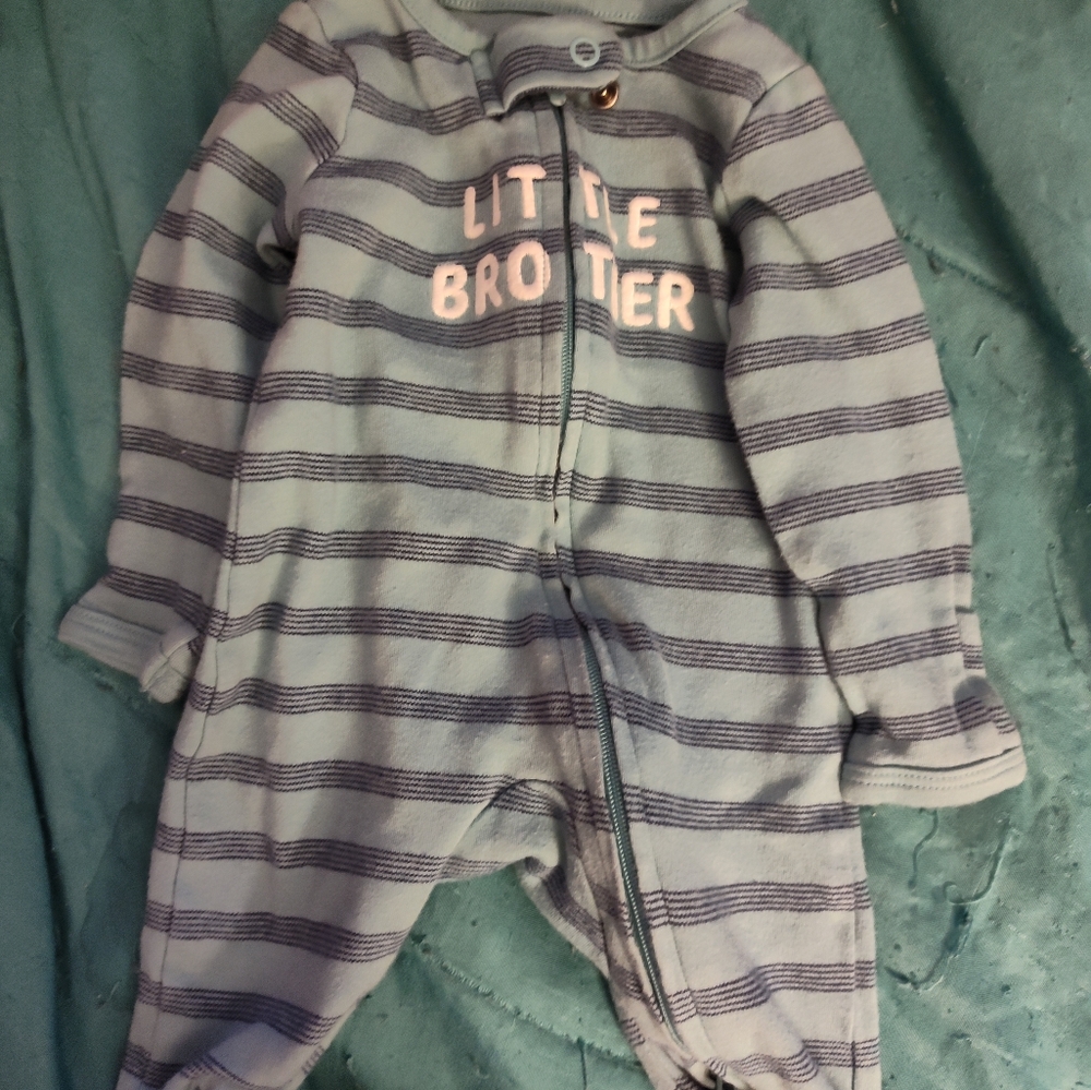 Carter's Blue and White Footies Cozy One Piece